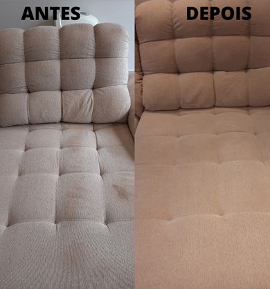 Sofá Antes e depois