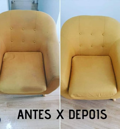 Sofá Antes e depois