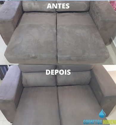 Sofá Antes e depois